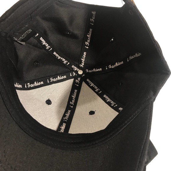 NWT Unisex Black Baseball Caps “Just Takes One Chair At A Time” - Picture 3 of 4